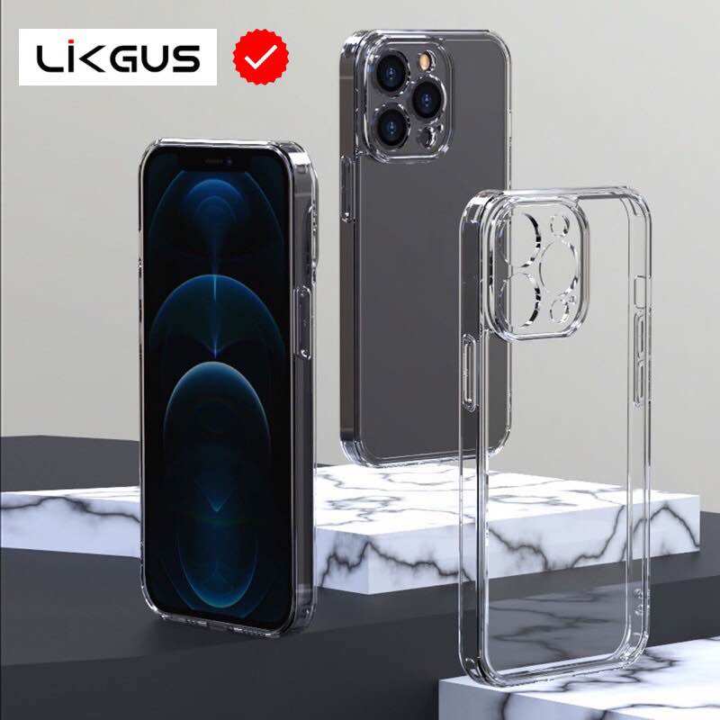 Ốp lưng bảo vệ camera trong suốt iPhone 15/ 15 Plus/ 15 Pro/ 15 Pro Max/ 14/ 14 Plus/ 14 Pro/ 14 Pro Max/ 13/ 13 Pro/ 13 Pro Max/ 12/12 Pro/ 12 Pro Max/ 11/ 11 Pro Max hiệu Likgus