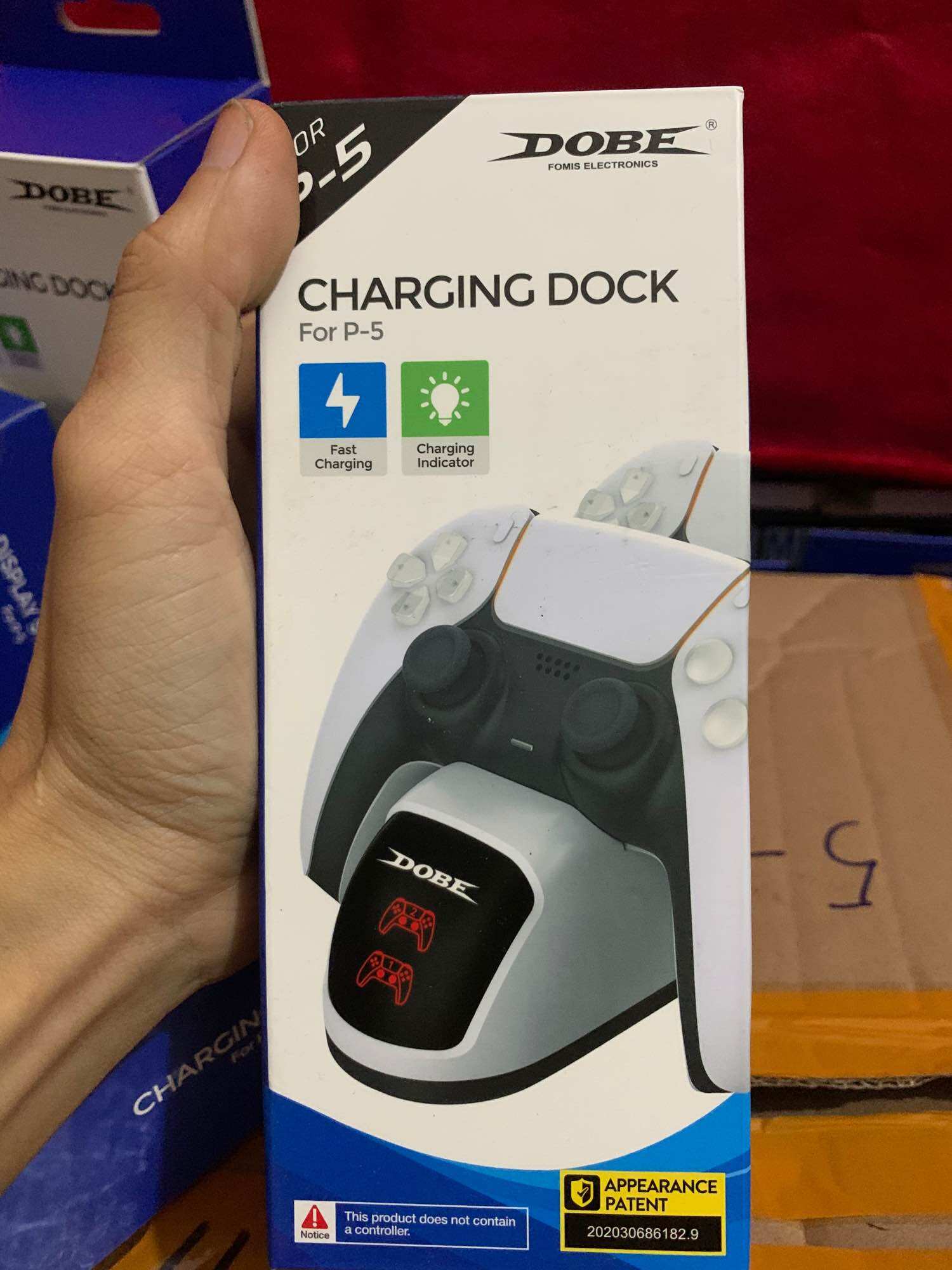 Dock sạc tay cầm Ps5 , đế sạc tay Ps5 hỗ trợ củ sạc điện thoại thông dụng Dock sạc Dobe Ps5 Đế sạc đơn Charging PS5