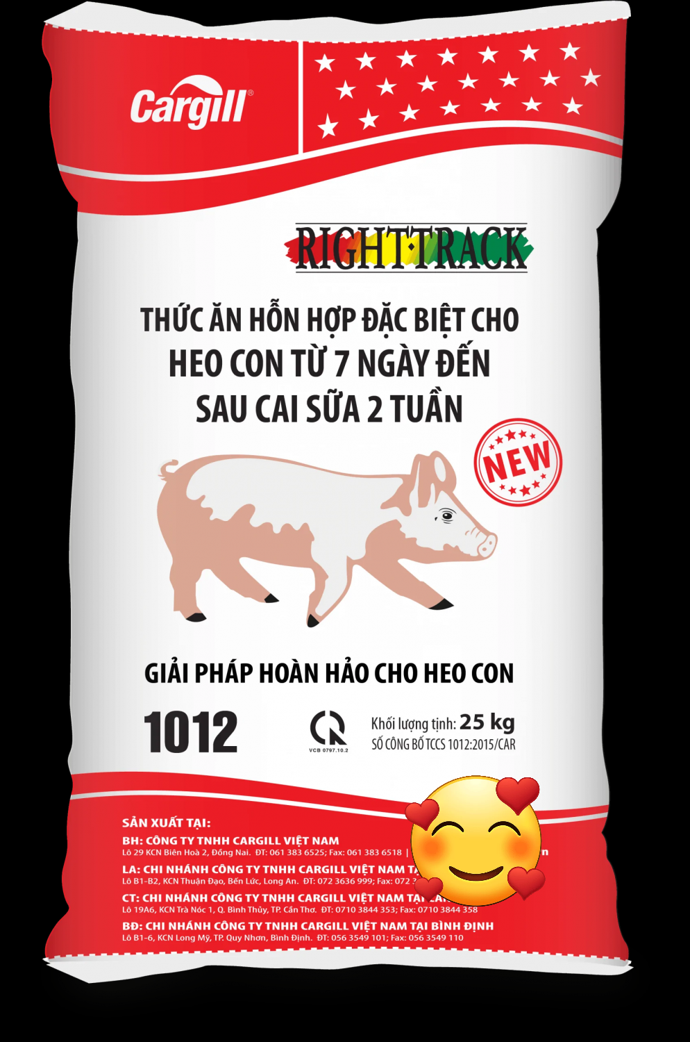 Cargill Túi 5kg thức ăn đặc biệt heo con 1012 đỏ cho heo tập ăn