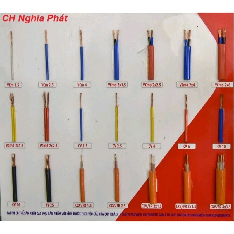 [cuộn 100m] Dây điện đơn 1.5 Cadivi