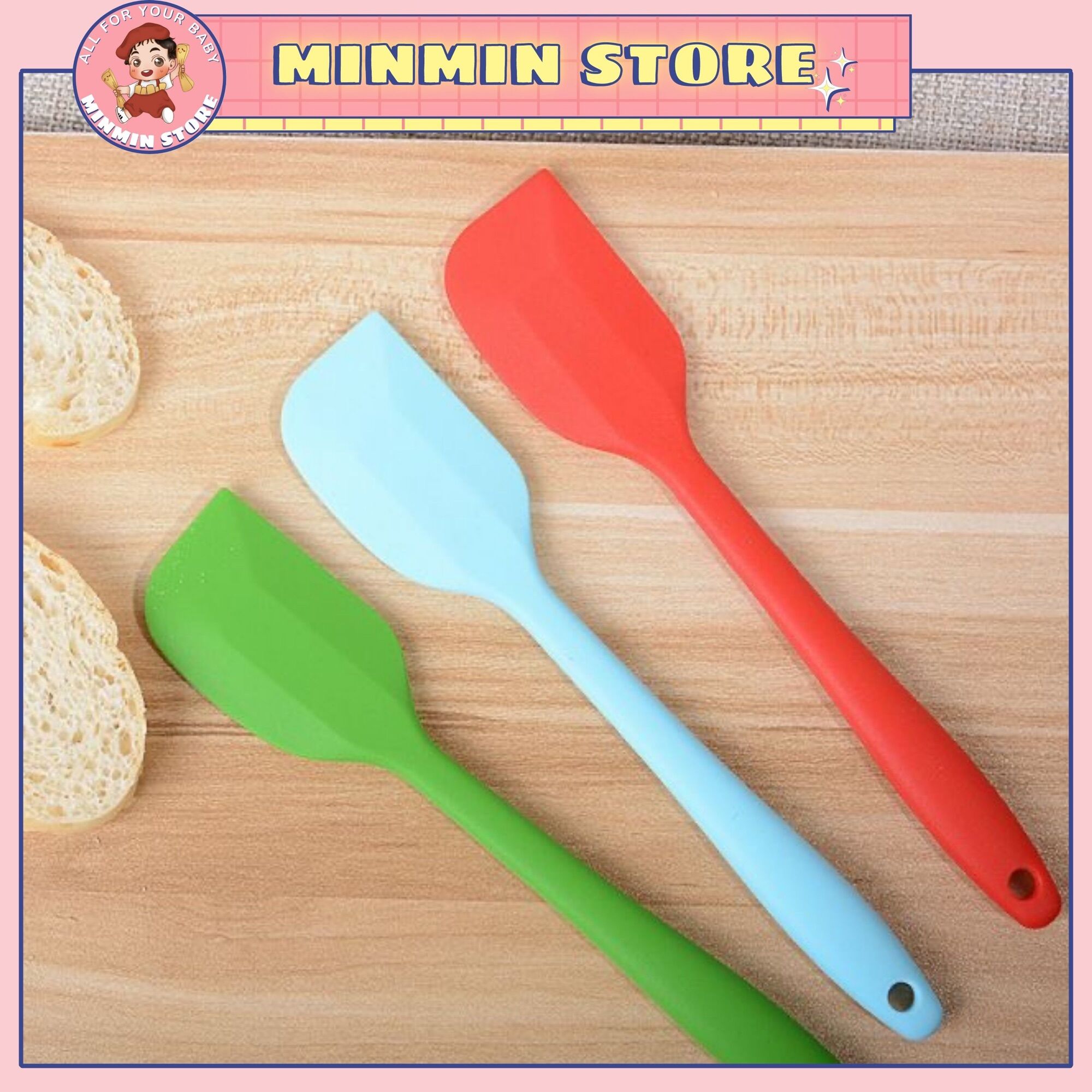 PHỚI SILICON TRỘN BỘT - CÂY VÉT SPATULA SIZE NHỎ 21CM