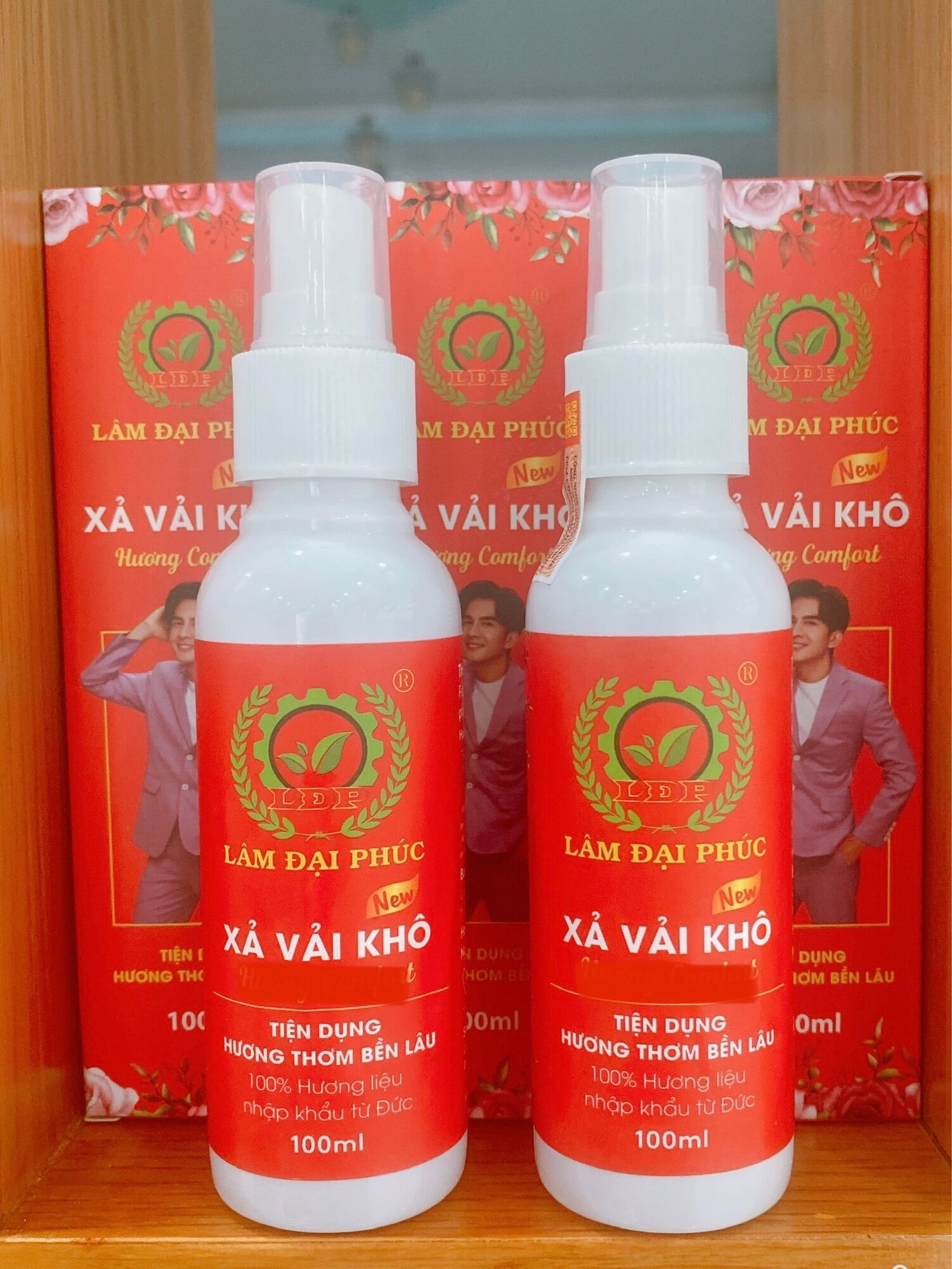 24 CHAI NƯỚC XẢ VẢI KHÔ ( màu đỏ ) - LÂM ĐẠI PHÚC