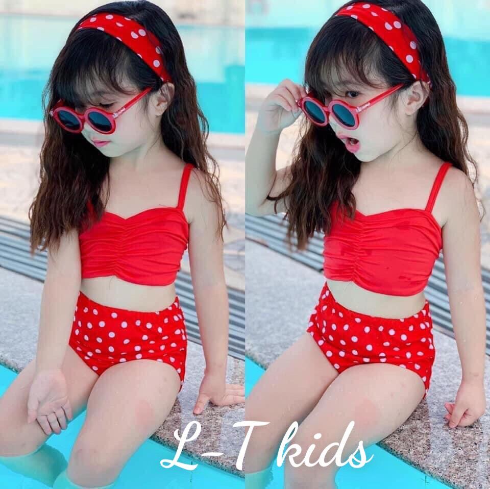 bộ bơi bé gái 4 chi tiết