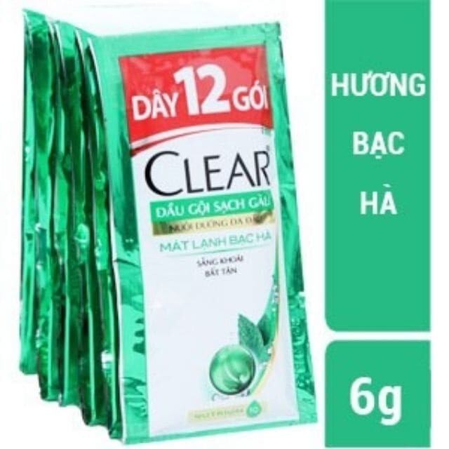 Combo 5 dây dầu gội Clear 10gói/ dây