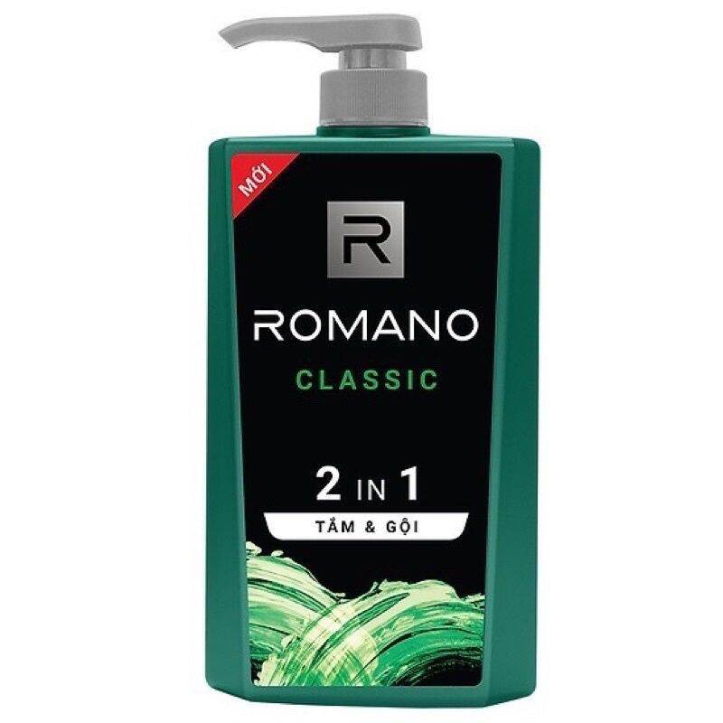 Sữa tắm gội Romano 2in1 Classic/Attitude 650g