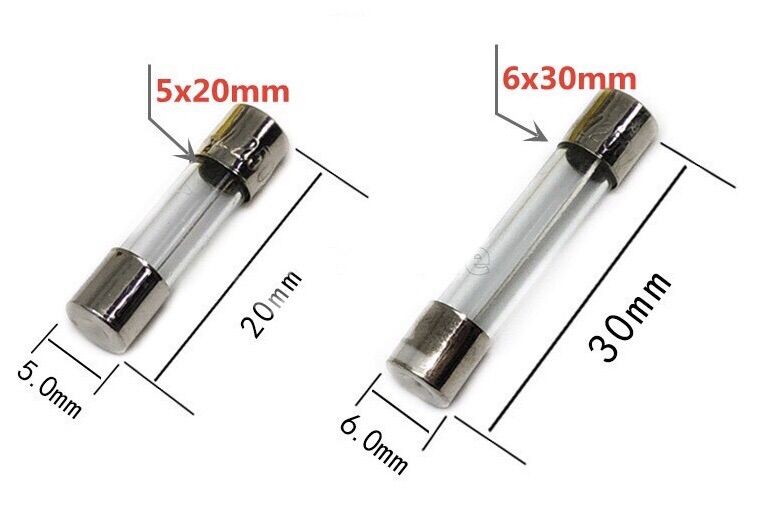 Cầu chì thủy tinh 5x20mm và 6x30mm 250v