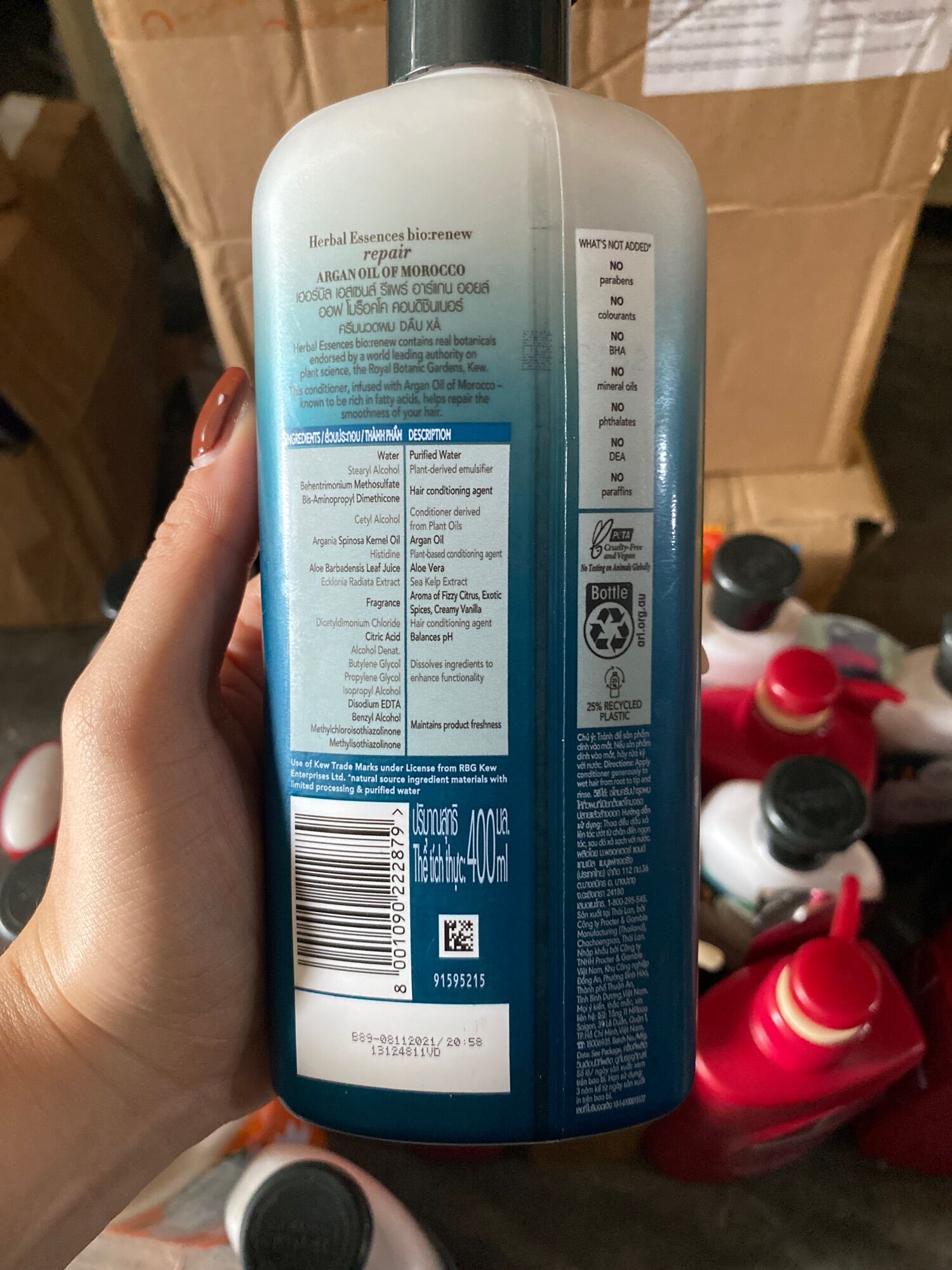 combo dầu gội và dầu  xả tóc Herbal Essences