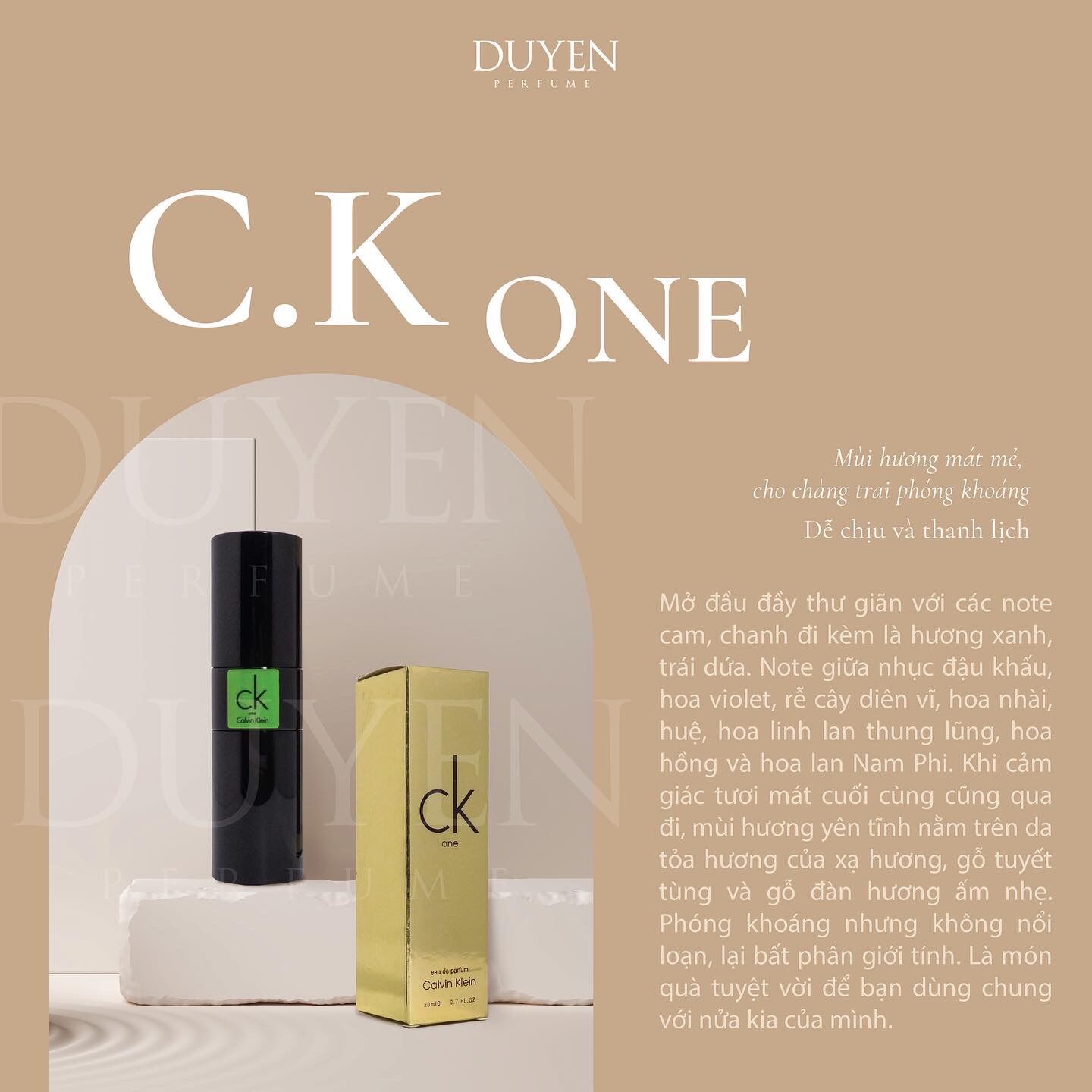 duyenperfume - Nước hoa mini 20ml CK ONE (unisex)