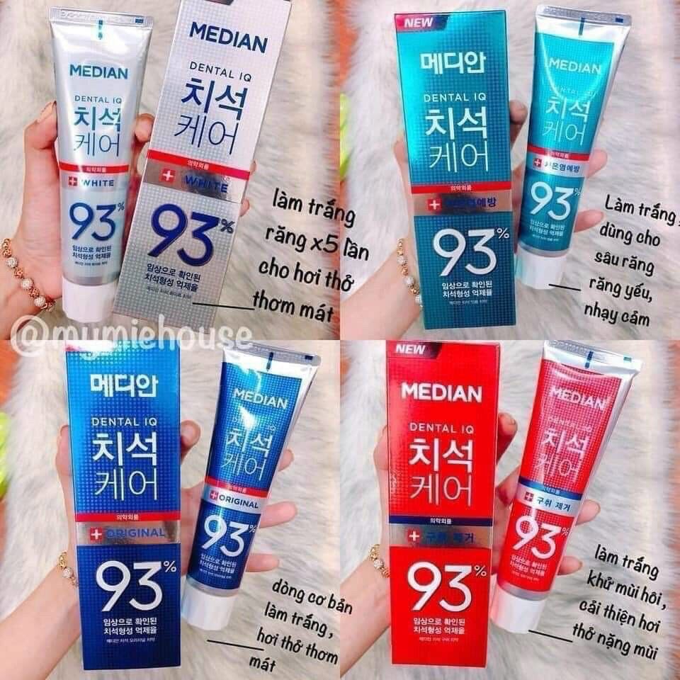 [HCM]Kem đánh răng Median HQ Advanced Whitening (100g)