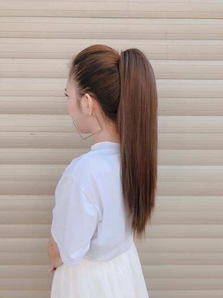 Tóc giả ngoặm đui ngựa thẳng lửng 45cm