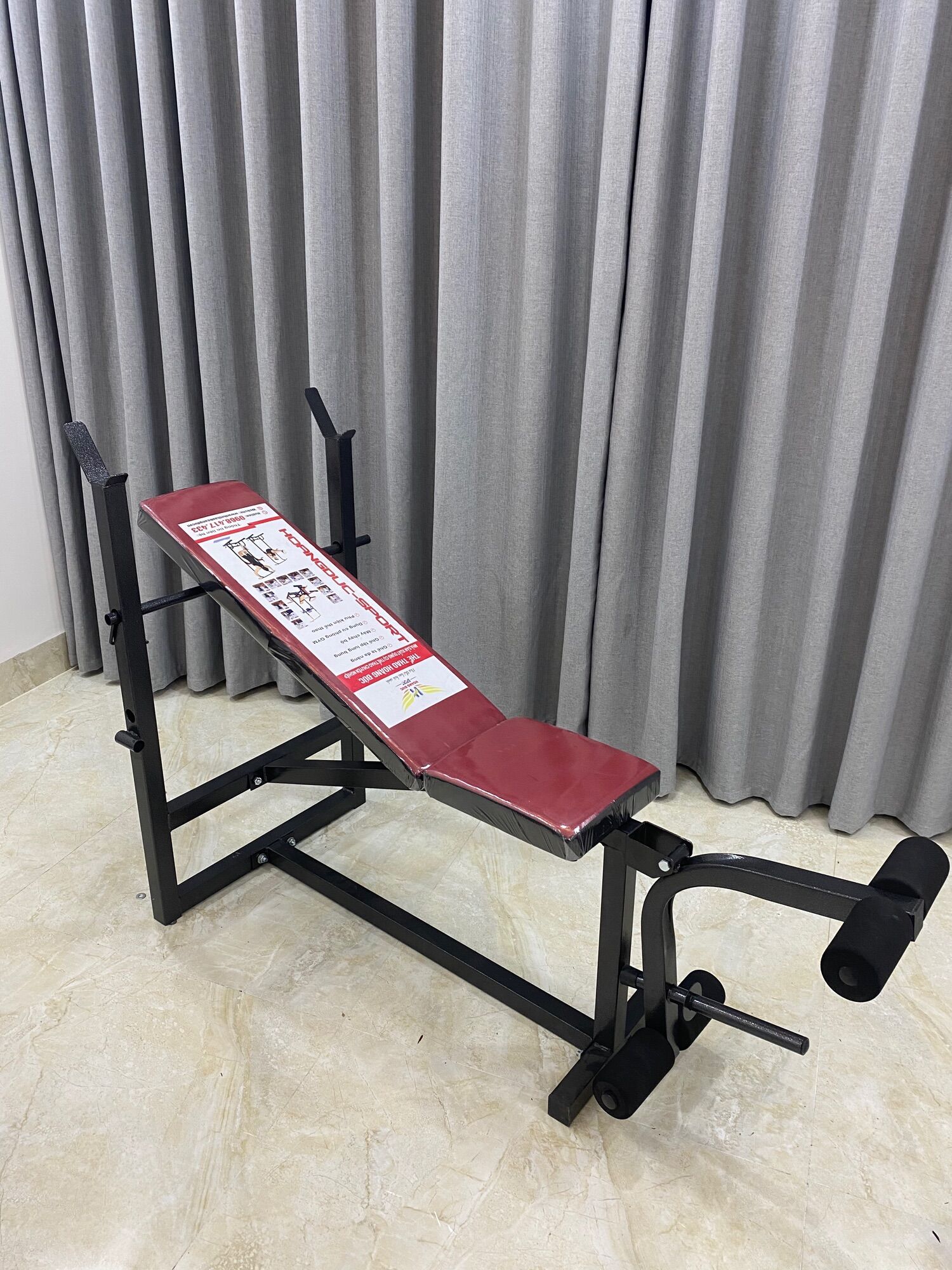 Ghế tập tạ đơn xuki HOÀNG ĐỨC không ép