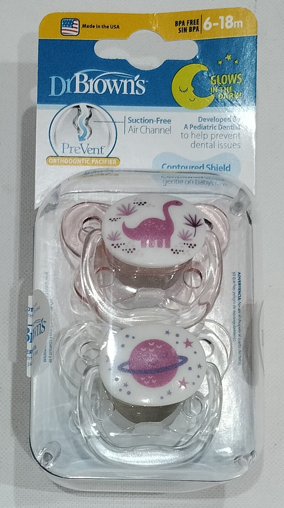 Ty ngậm dr brown's 0-6m và 6-18m của mỹ