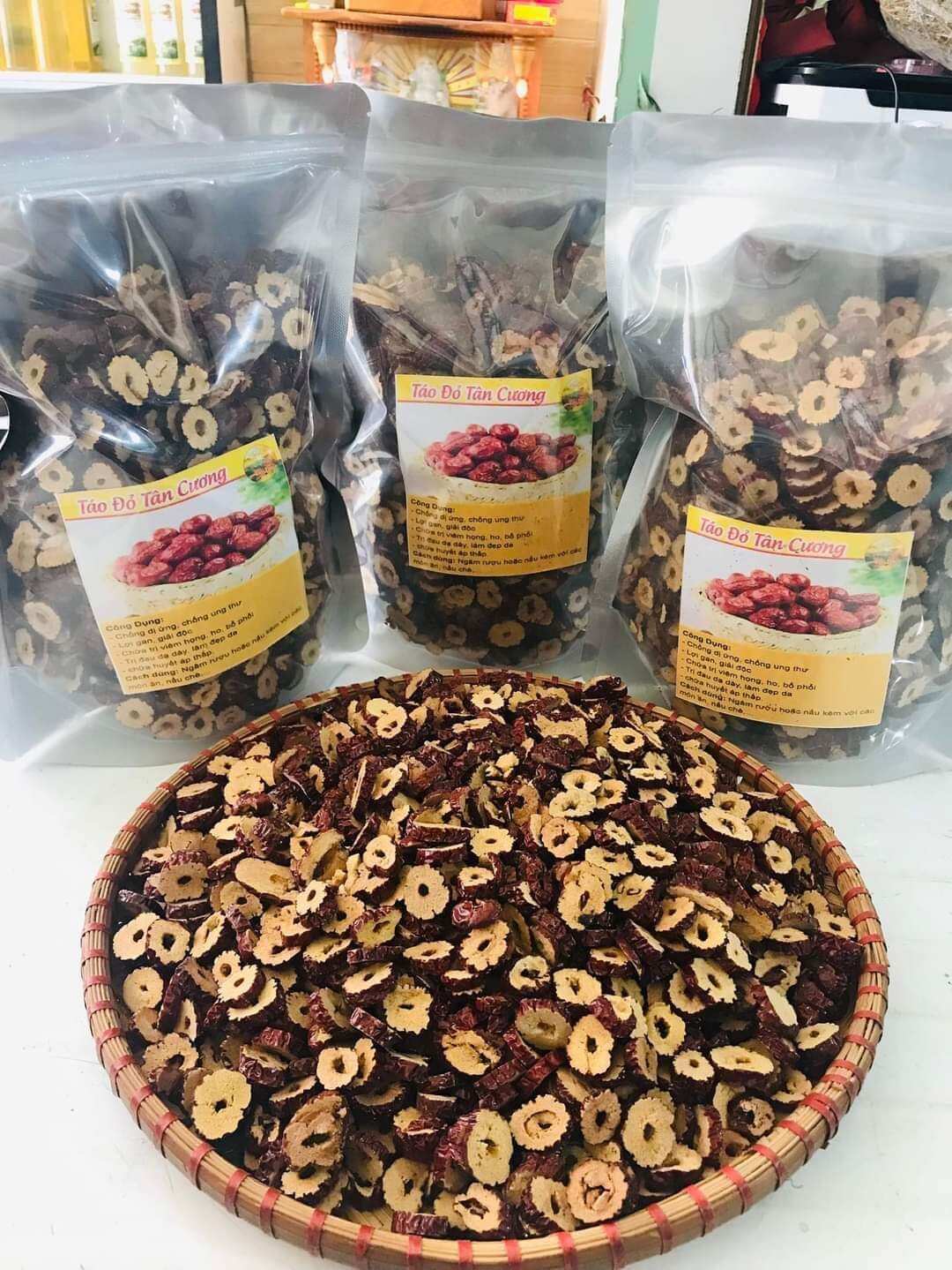 Táo Đỏ Thái Lát túi 100gr nguyên chất không hột