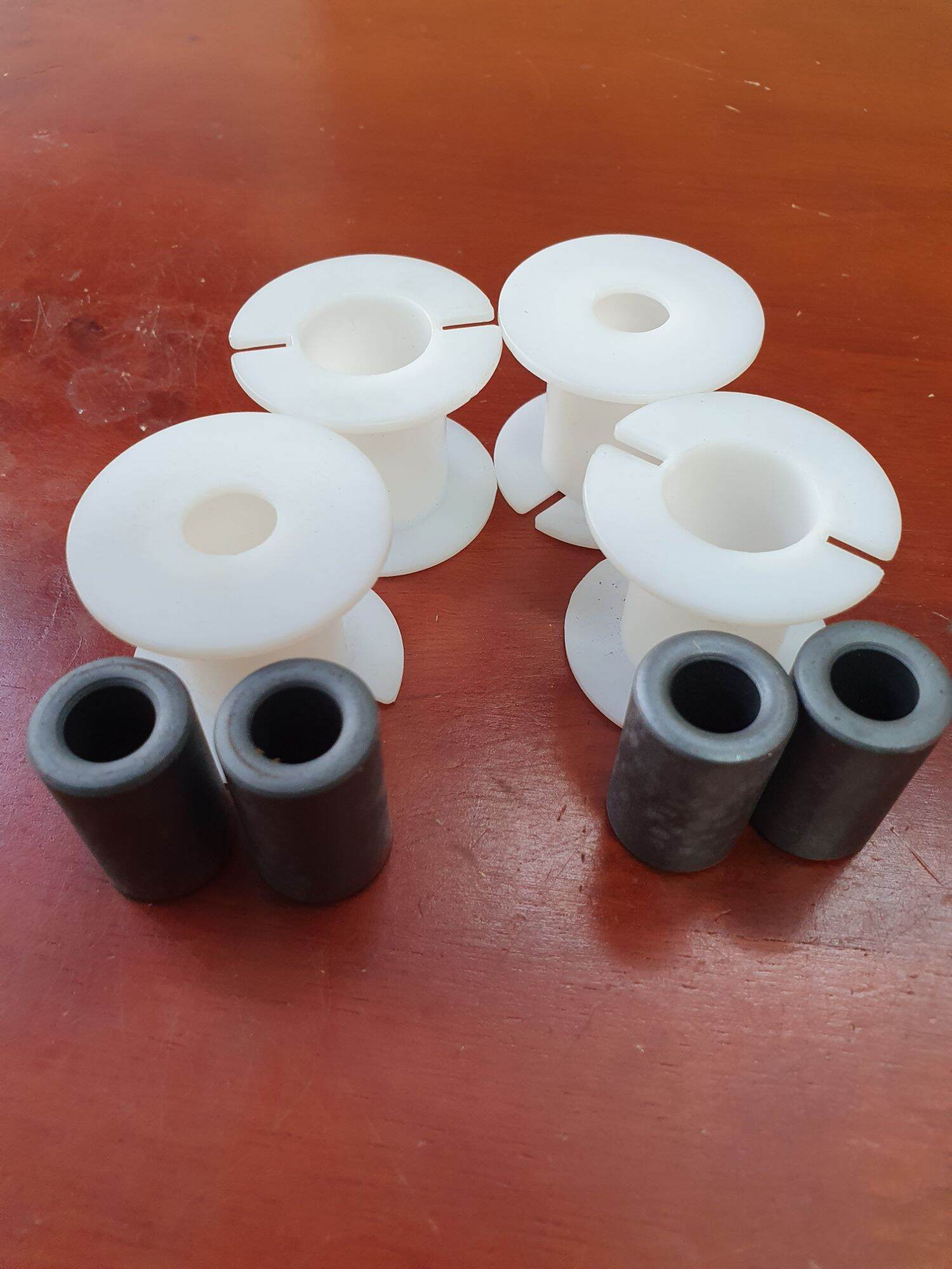 Combo 2 cặp lõi nhựa trắng 2 đầu tròn quấn cuộn cảm phân tần loa