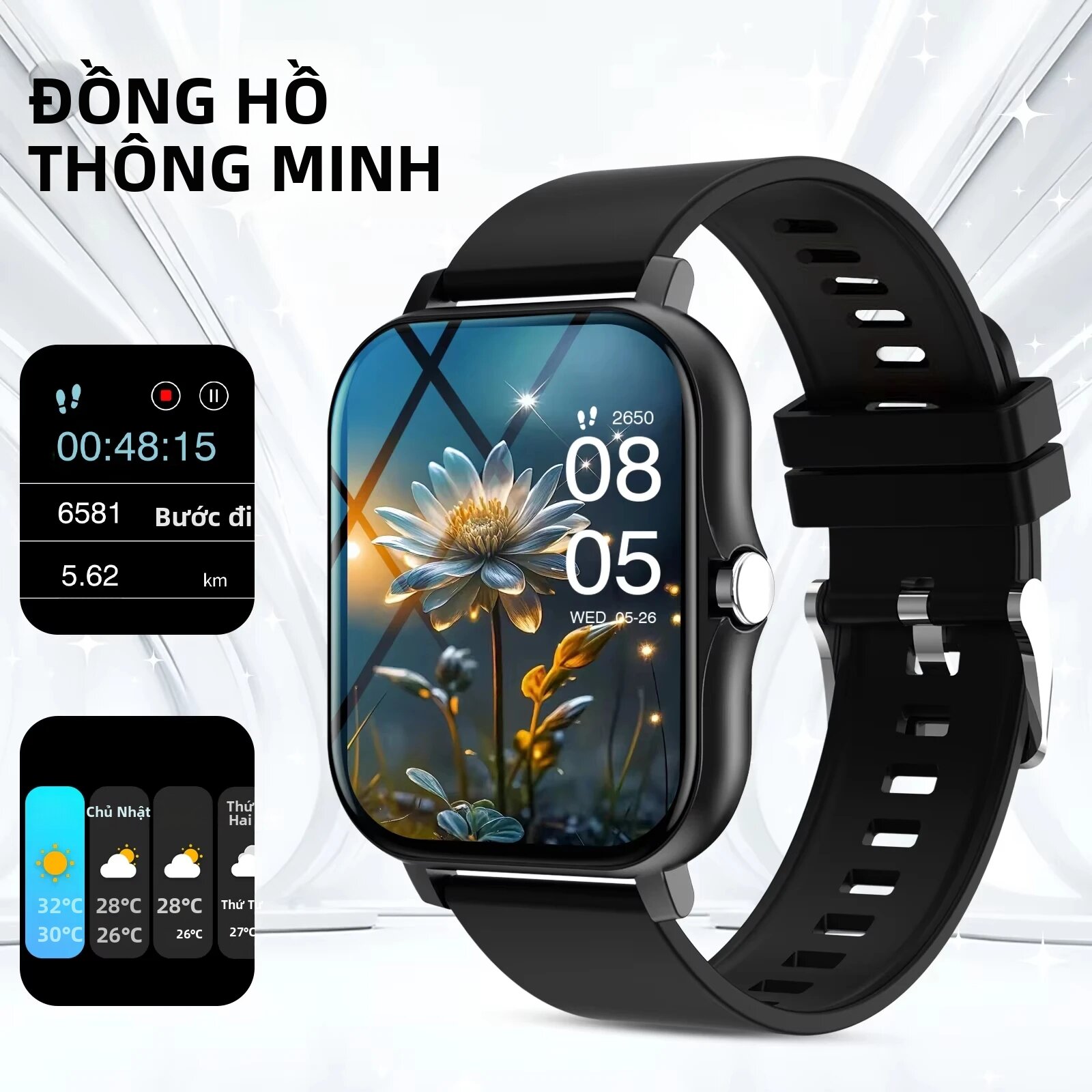 laxasfit | Đồng Hồ Thông Minh LAXASFIT Dành Cho Nam Nữ, Màn Hình Cảm Ứng Toàn Phần, Thể Thao, Thể Dục, Đồng Hồ Thông Minh Kỹ Thuật Số, Gọi Bluetooth, Mẫu Mới 2025