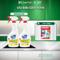 Combo 2 Chai Nước lau bếp Sunlight Chanh & Baking soda|Phiên bản nâng cấp từ Cif|Đánh bay 100% dầu mỡ|Chai 500ml