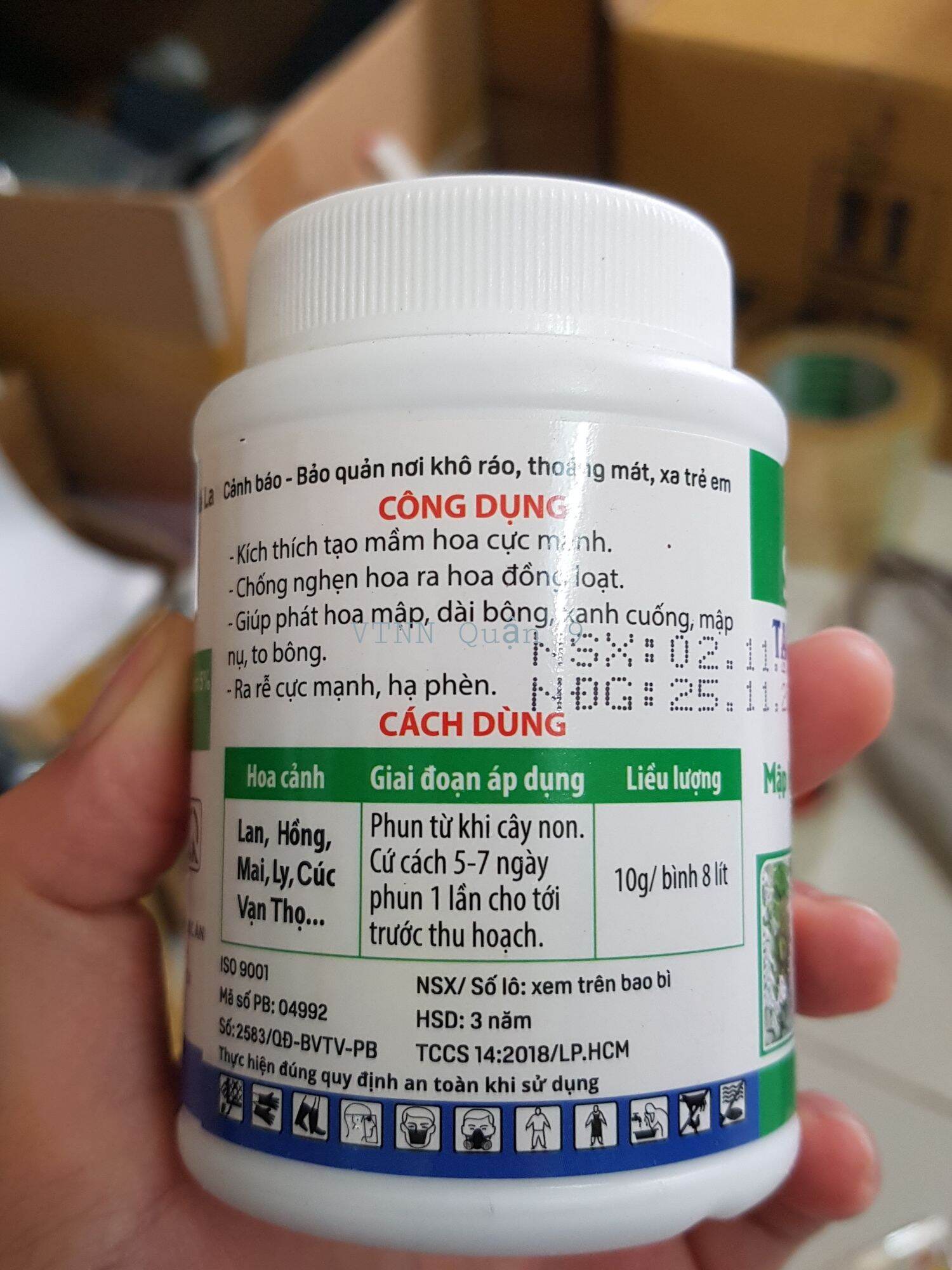 Phân bón Siêu Lân Xanh 10.60.10 (100gr)
