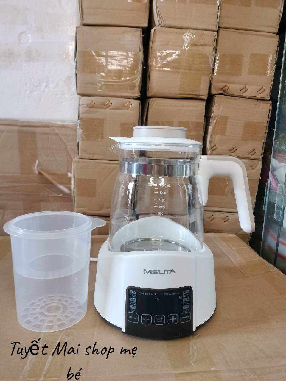 Máy đun nước pha sữa giữ nhiệt misuta (tặng kèm khay hâm sữa)