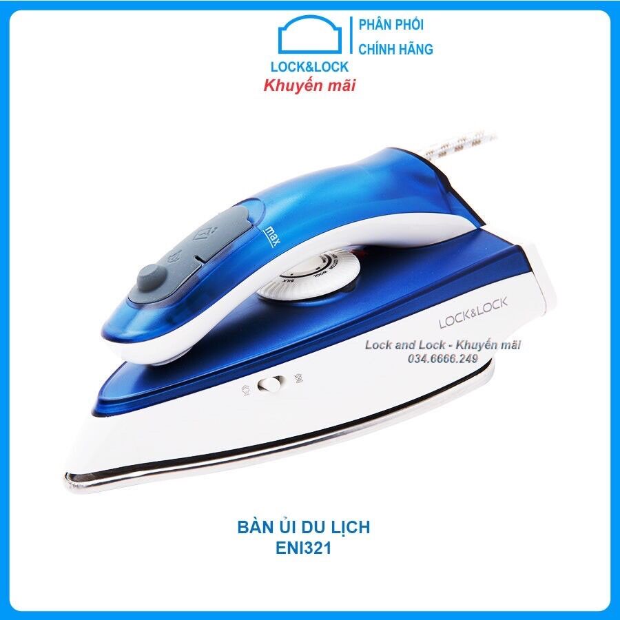 Bàn ủi hơi nước du lịch mini lock&lock - eni321