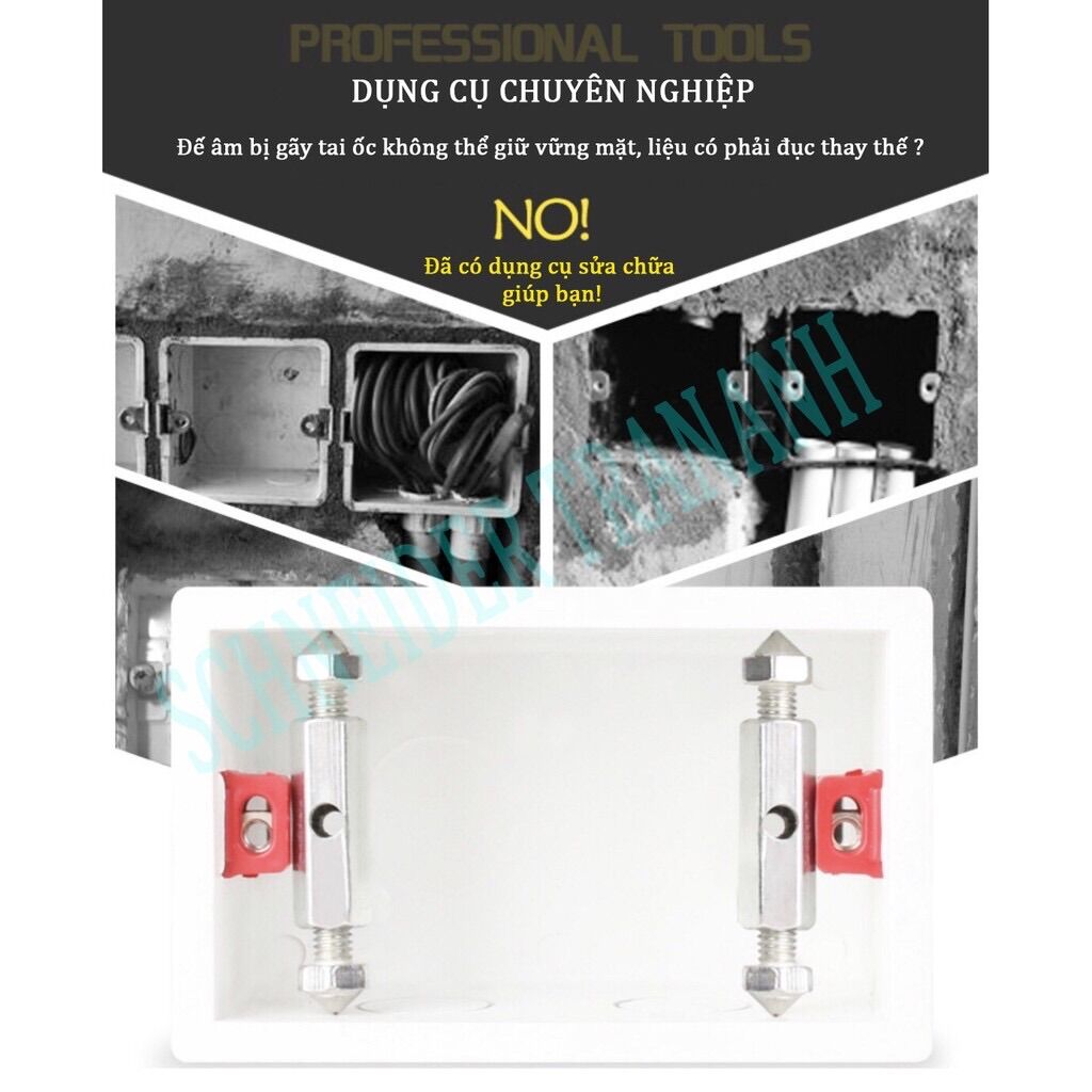 Dụng cụ sửa chữa đế âm vỡ cnbv cho đế hình chữ nhật