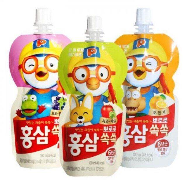 Nước Hồng Sâm Hoa Quả Paldo Pororo Korea