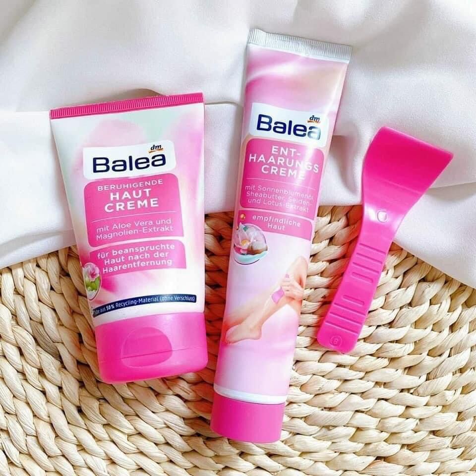 Combo kem tẩy và dưỡng ức chế lông balea đức