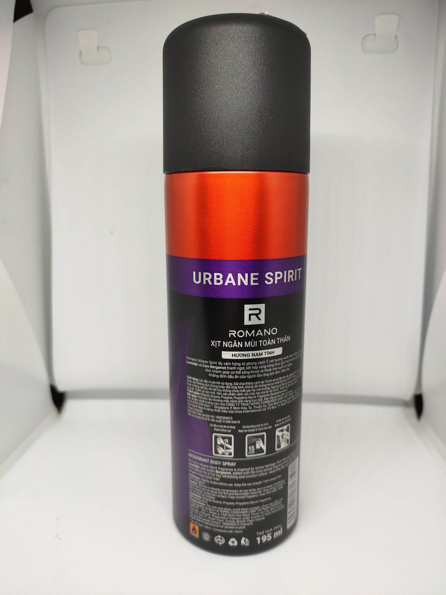 Xịt mùi Romano URBANE SPIRIT 195ML ( chai lớn )