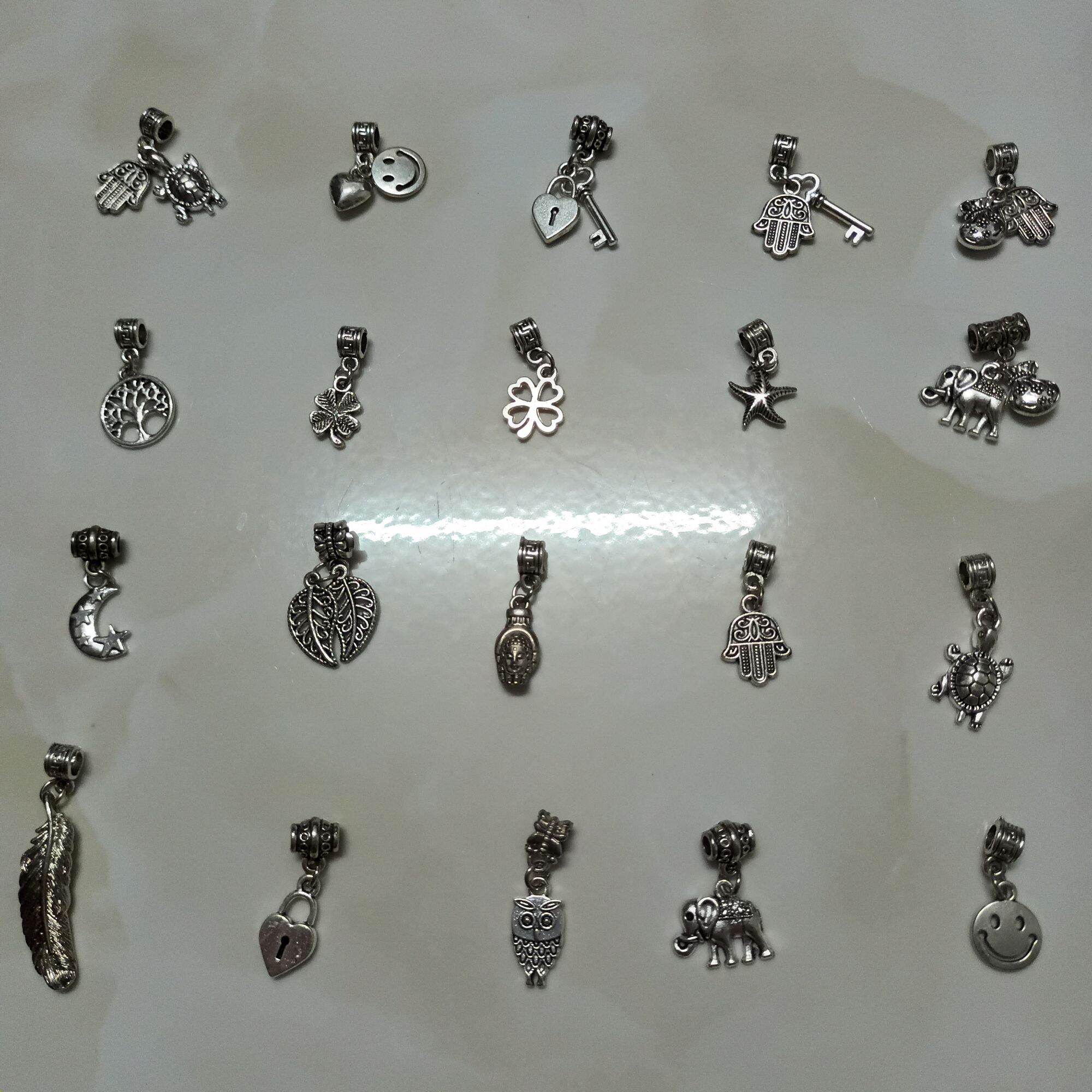Charm Mở Cửa Trái Tim bạc thái ống lùa chặn vòng