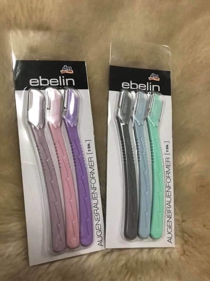 Dao cạo lông mày ebelin Đức . Set 3 cái