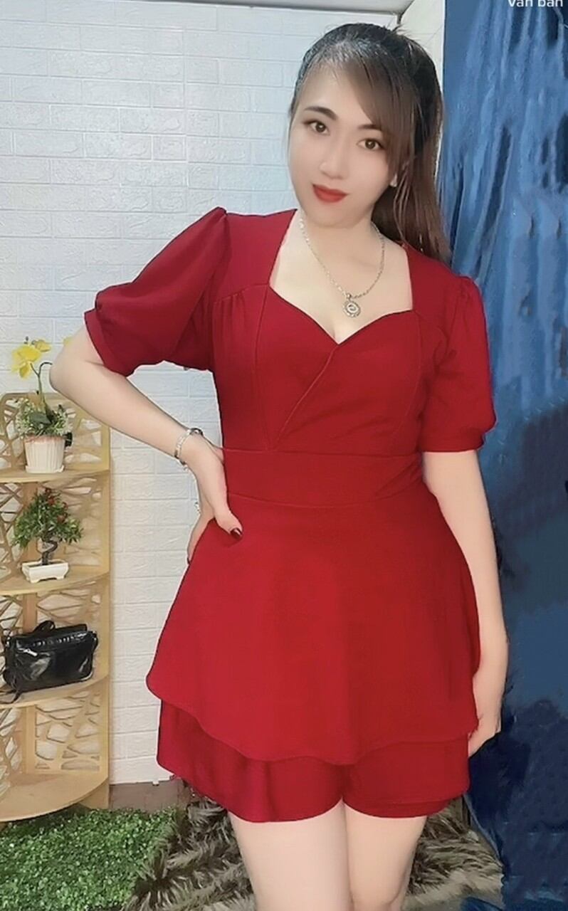 SÉT ĐÙI CỔ V PHỐI QUẦN 2 TẦNG BIGSIZE