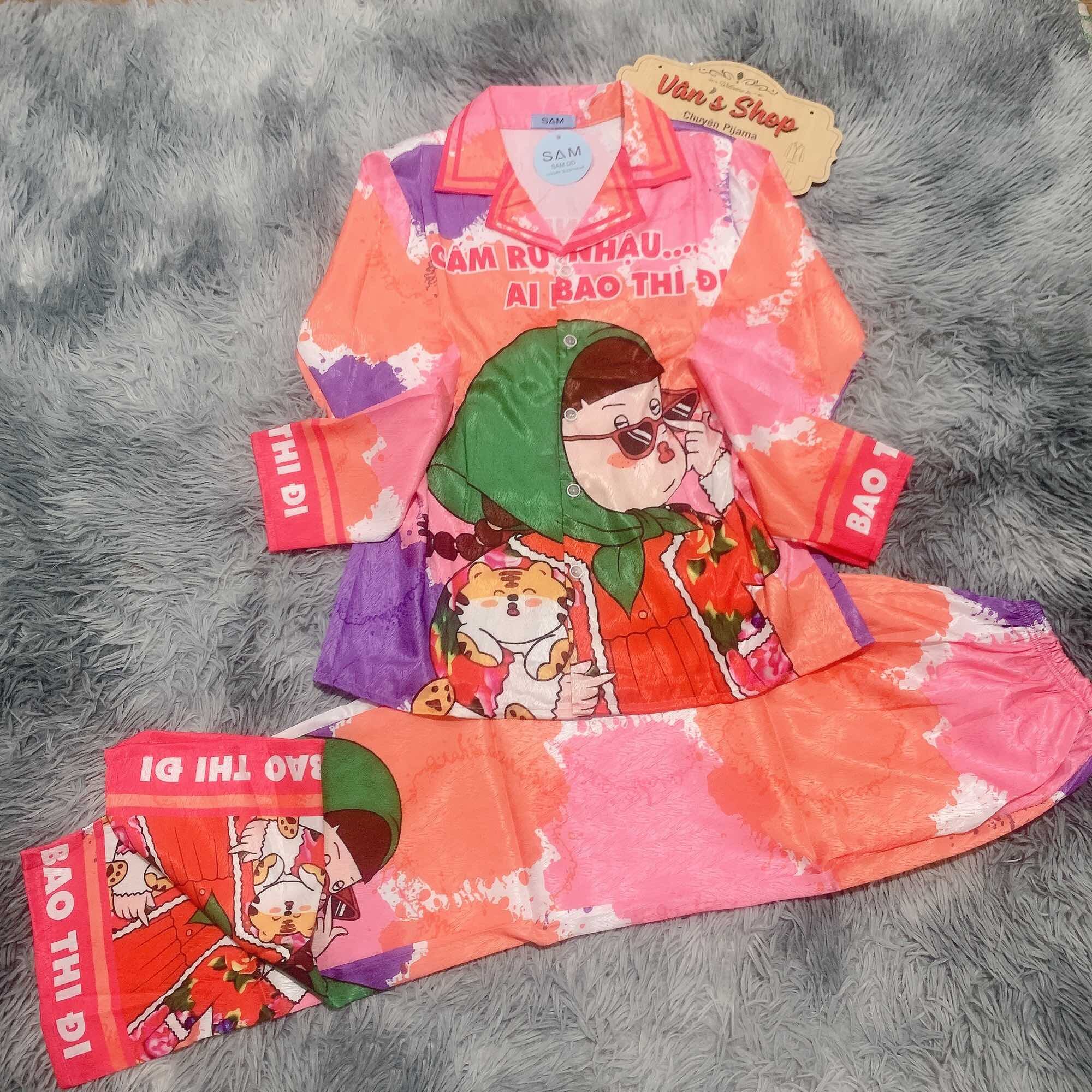 Bộ lụa xước hot trend, tay dài quần dài