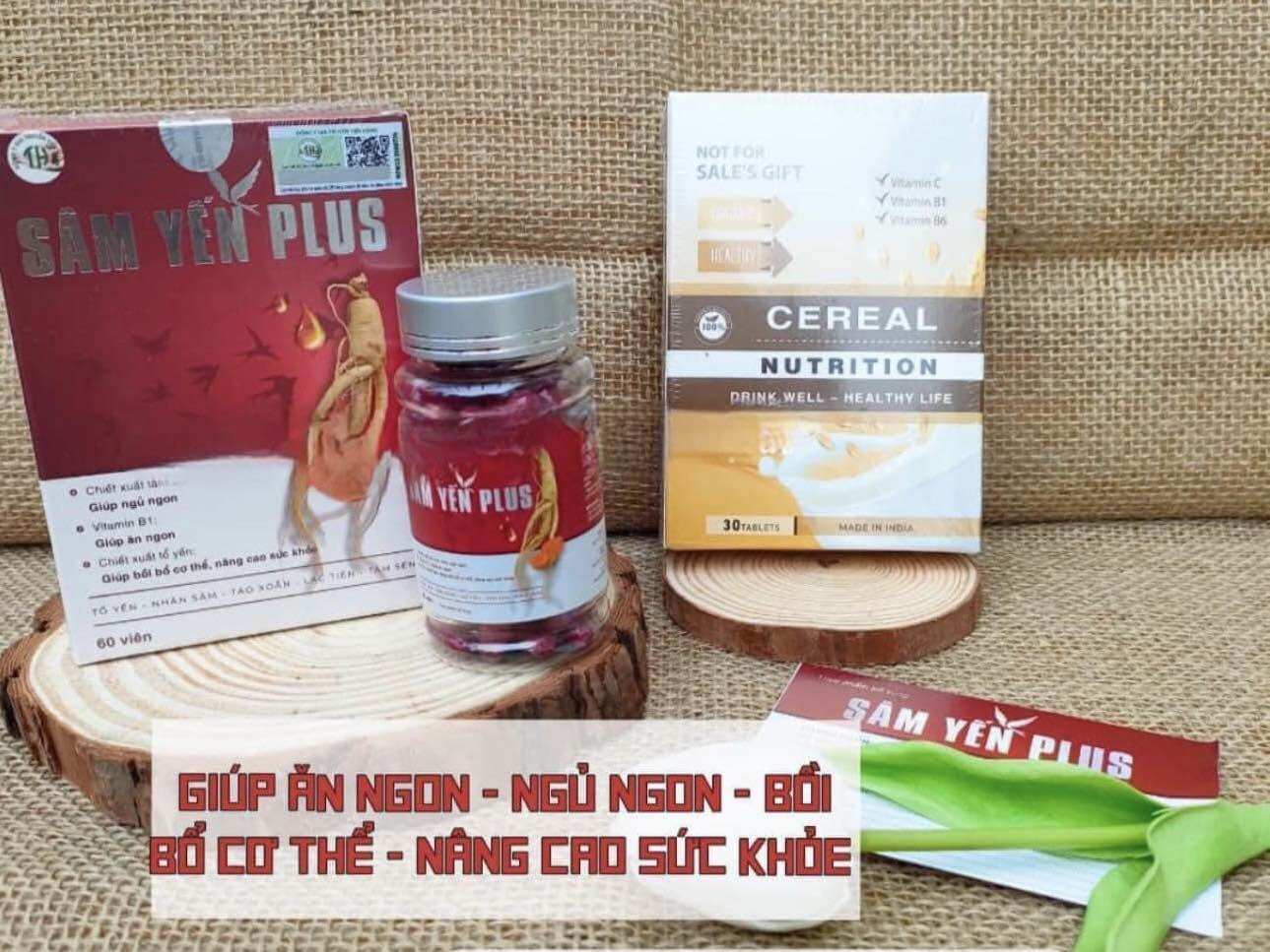 Tăng cân sâm yến plus_ tặng kèm vitamin combo 30 ngày sử dụng