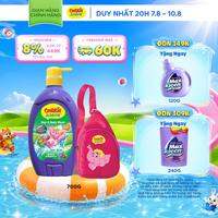[Tặng Kèm Túi Đeo Chéo] Sữa Tắm Gội cho bé Carrie Junior Hương Grapeberry 700g