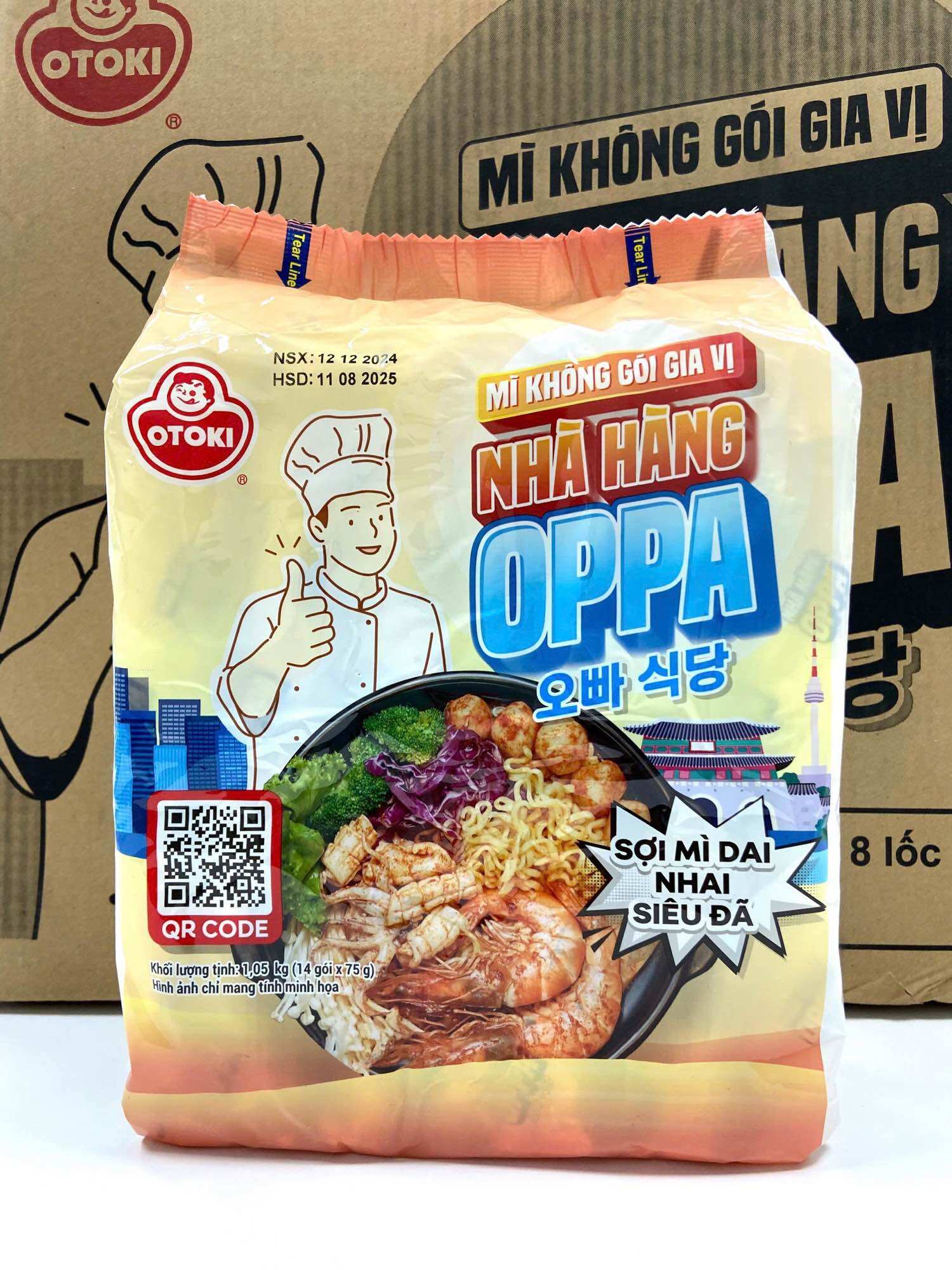 (Thả lẩu) mì cay không gia vị 75g lốc 14 gói