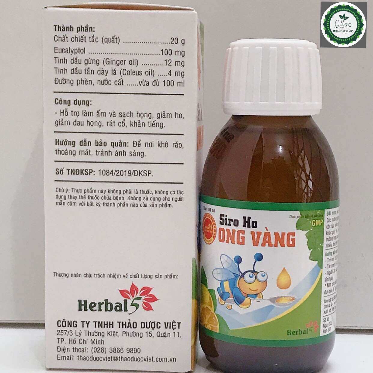 Siro ho ong vàng 1 chai 100ml
