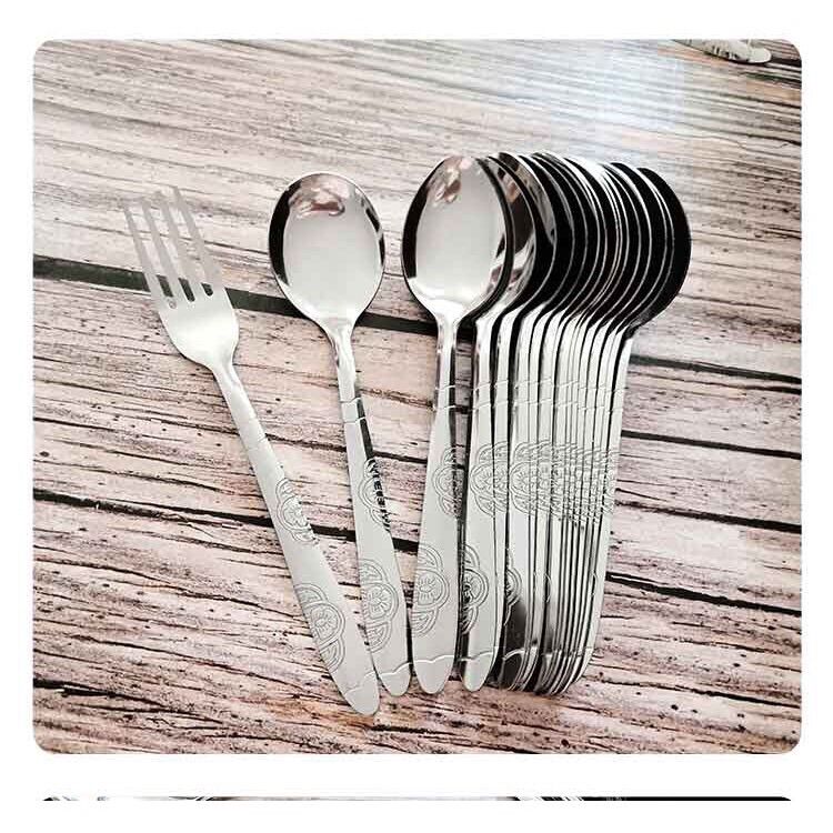 Thìa/dĩa inox cán dài cao cấp cho bé-người lớn