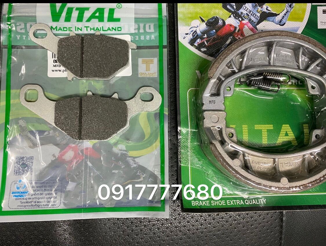 Bố Thắng Truớc Sau Xe Điện Vinfast Ludo/ Impes/Feliz S2021 chính hãng Vital thái lan