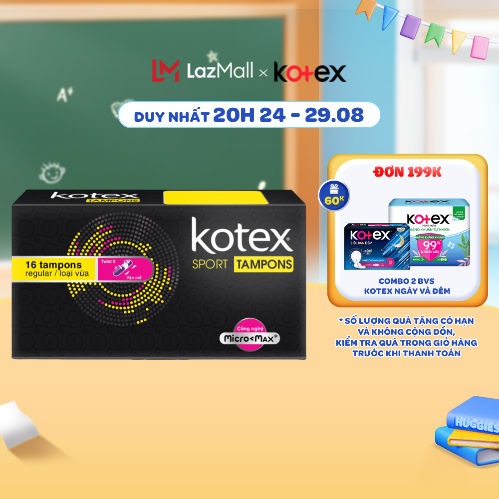 1 gói băng vệ sinh Kotex Tampon 16 miếng