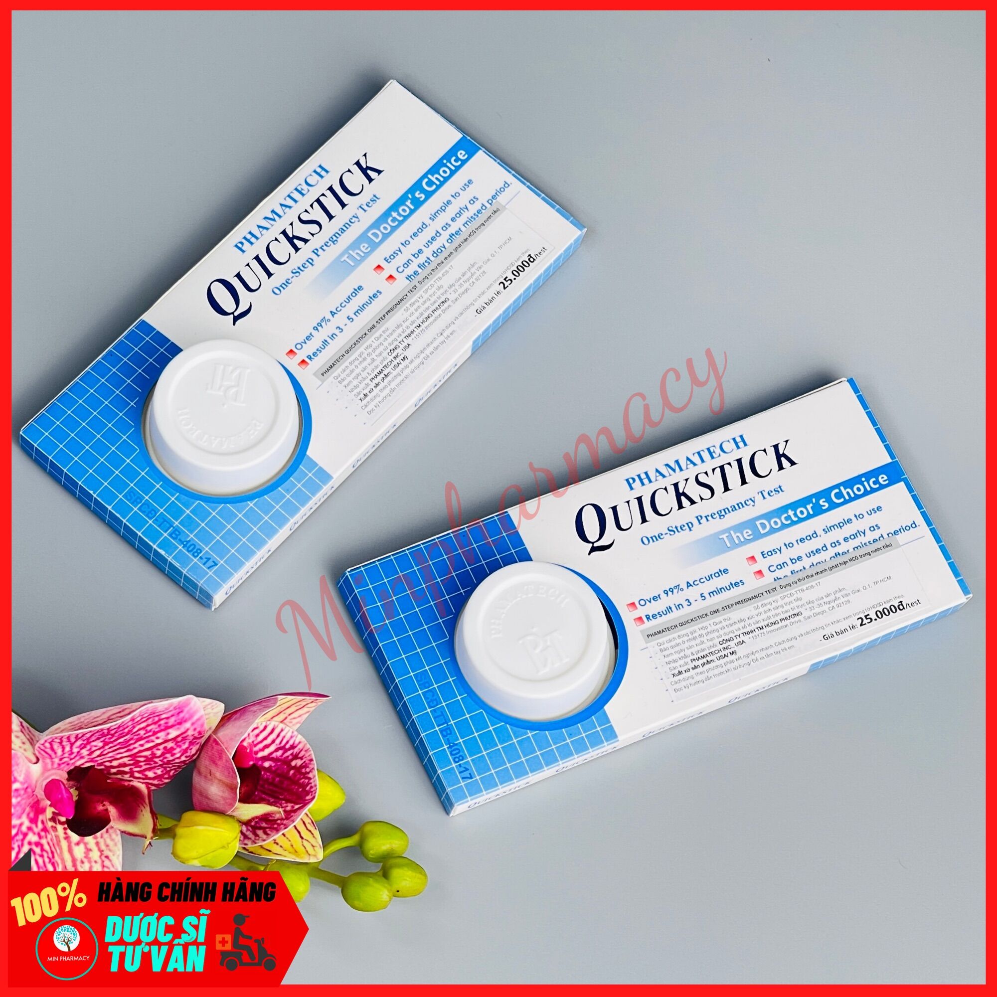 [HCM]Que thử thai nhanh Quickstick (1 cái/hộp) - Minpharmacy