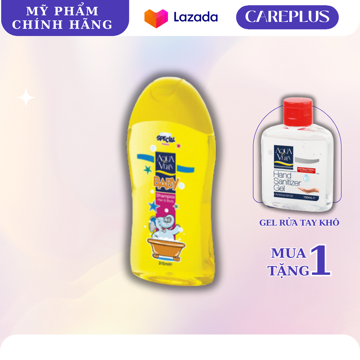 Sữa tắm gội dành cho trẻ em aqua vera 315ml