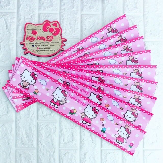 Dán viền tường trang trí Hello Kitty