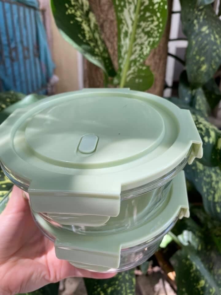 BỘ 3 THỐ THỦY TINH ĐỰNG THỨC ĂN 650ML