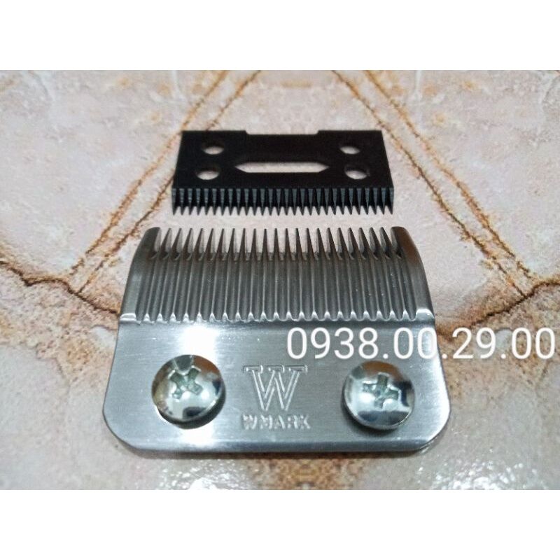 Lưỡi Sứ Cao Cấp Wmark Cho Tông Đơ Kemei, Wahl. Bộ Lưỡi Sứ Carbon Wmark Silver Siêu Bén Cho Tông Fade. (Ảnh thật). 