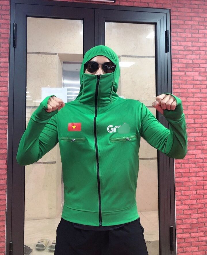 Áo khoác Grabb vải thun chống nắng ( size 50 _ 95 kg )