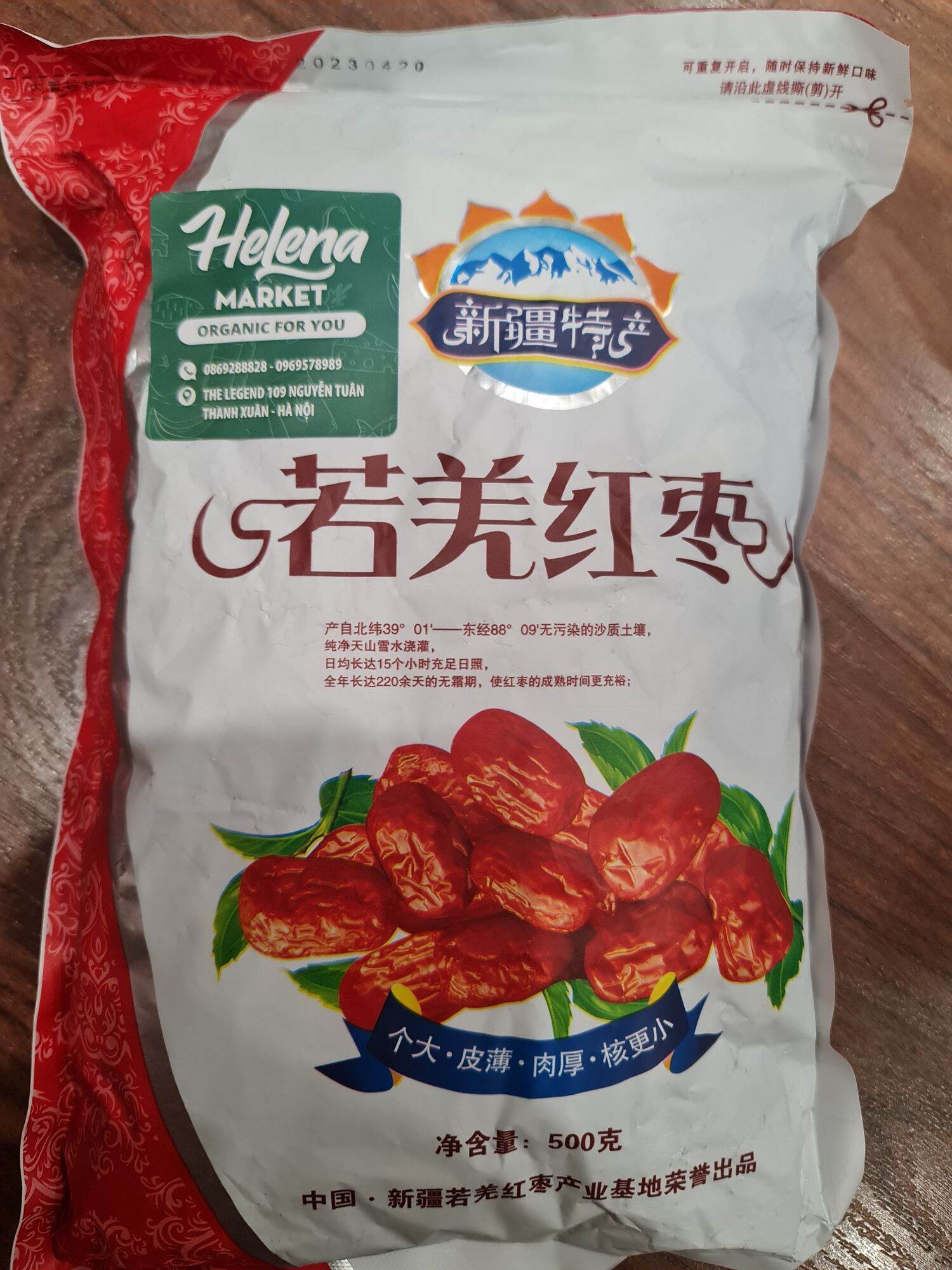 Táo đỏ khô nhược khương tân cương 1kg