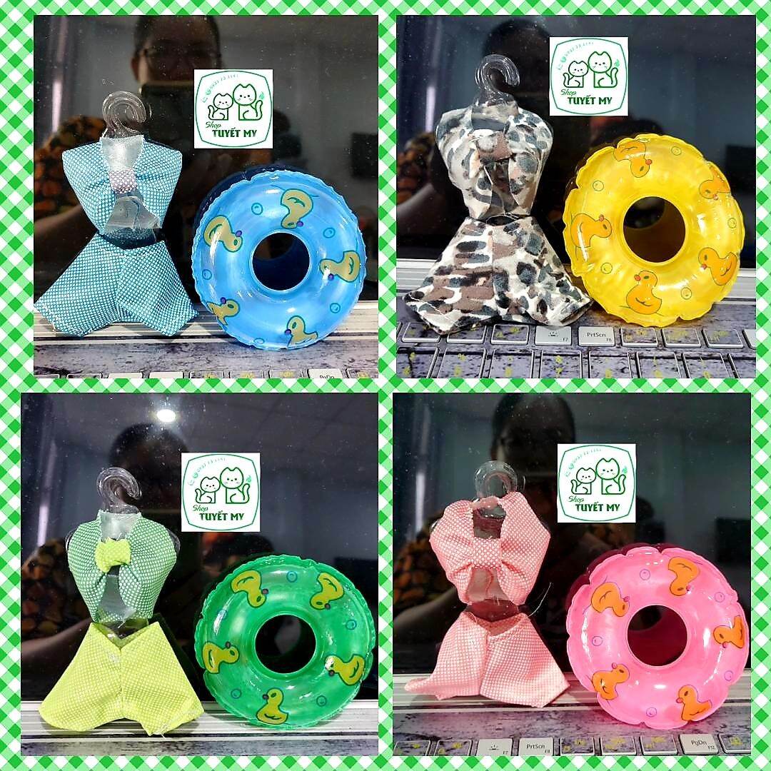 Bộ đồ bơi 2 mảnh kèm 1 phao cho búp bê nữ