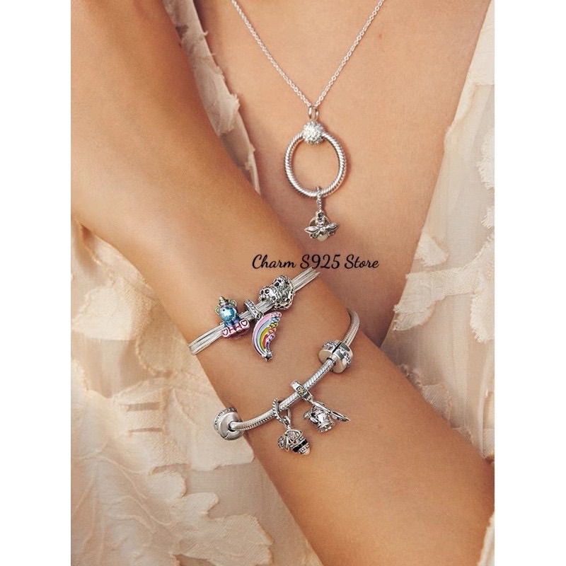 CHARM PAN ALE TREO ĐOM ĐÓM PHÁT SÁNG BẠC S925