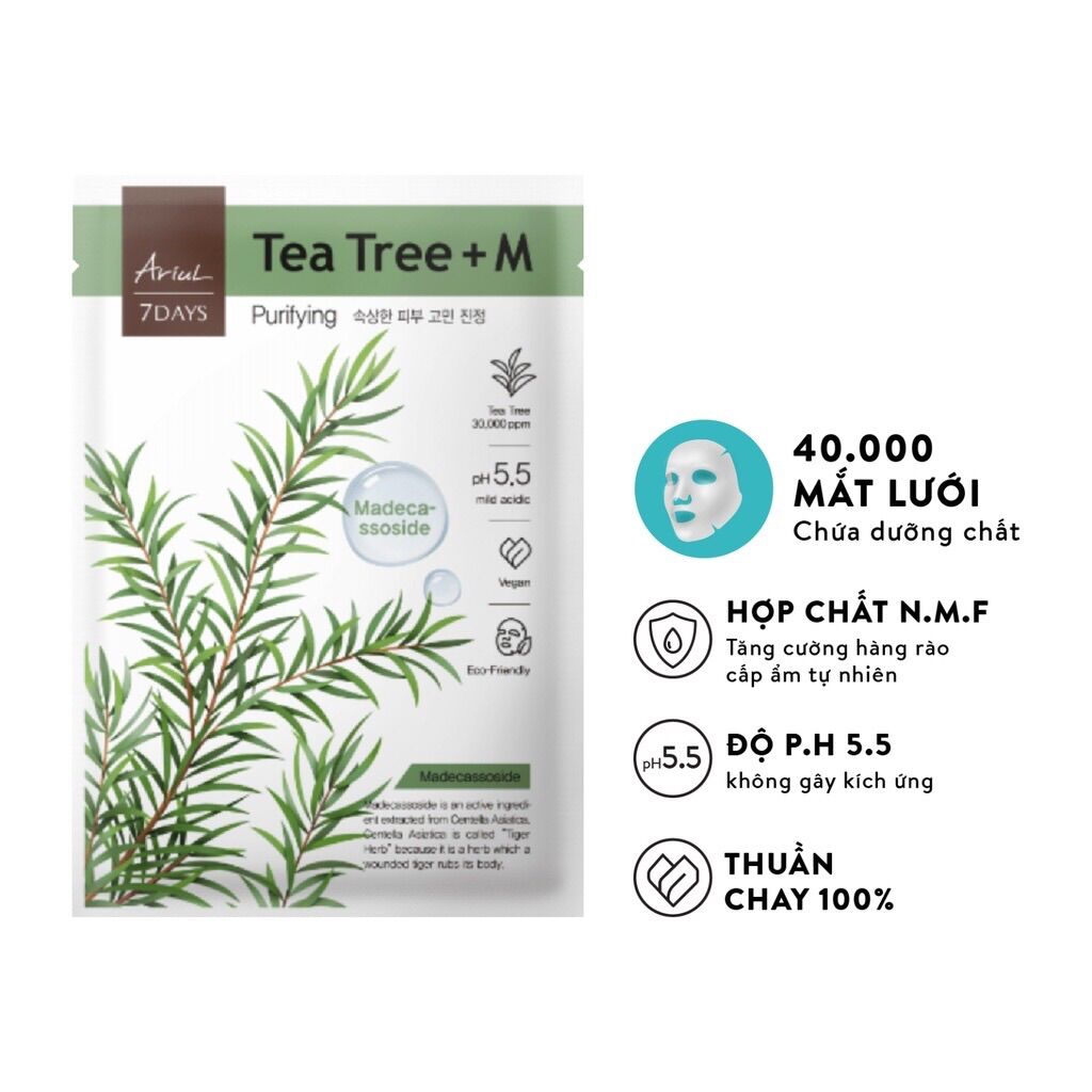 Mặt nạ ARIUL 7 DAYS MASK - Tràm trà