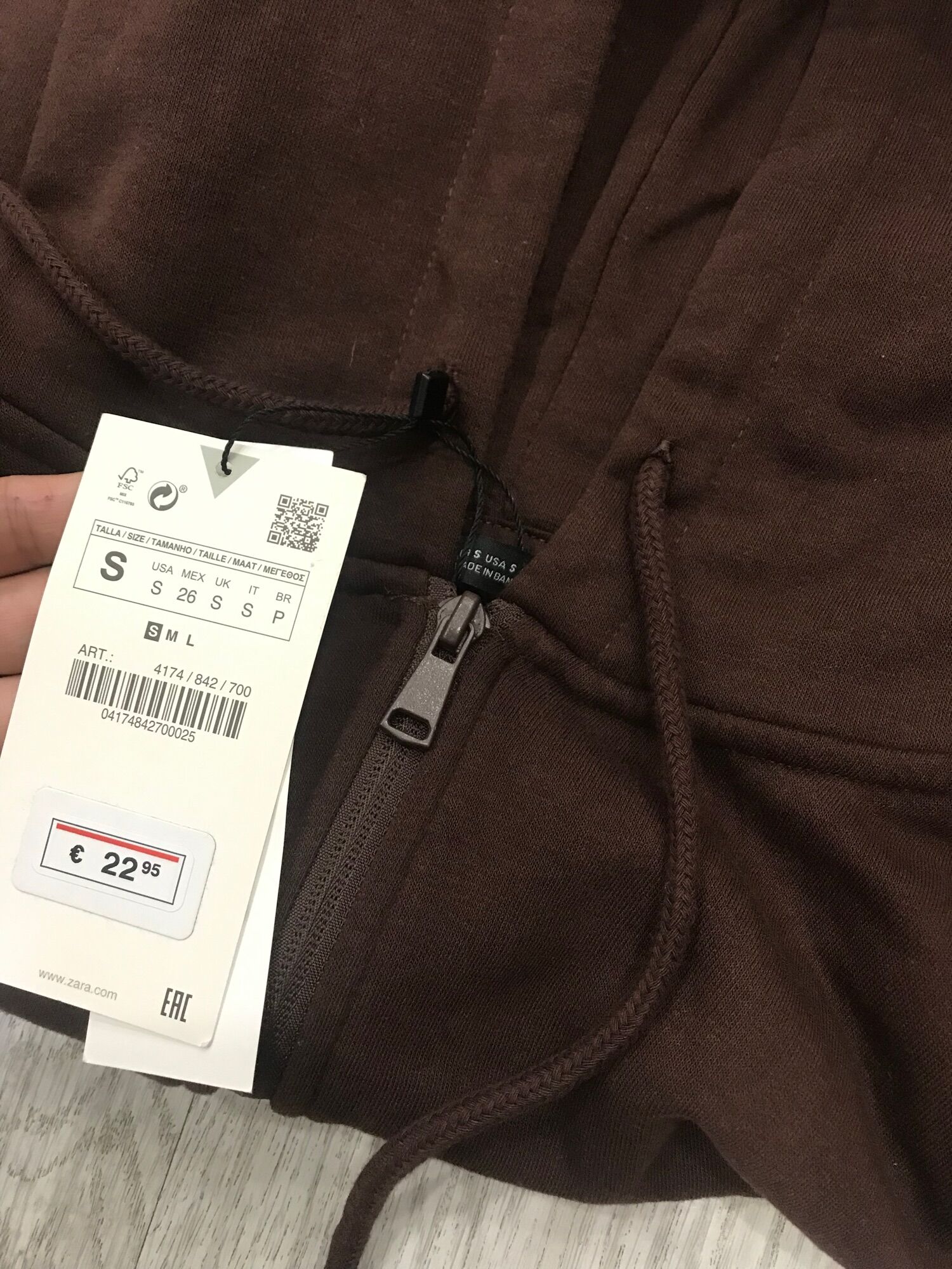 [ZARA NEWTAG] ÁO KHOÁC ZARA ( MÀU NÂU)