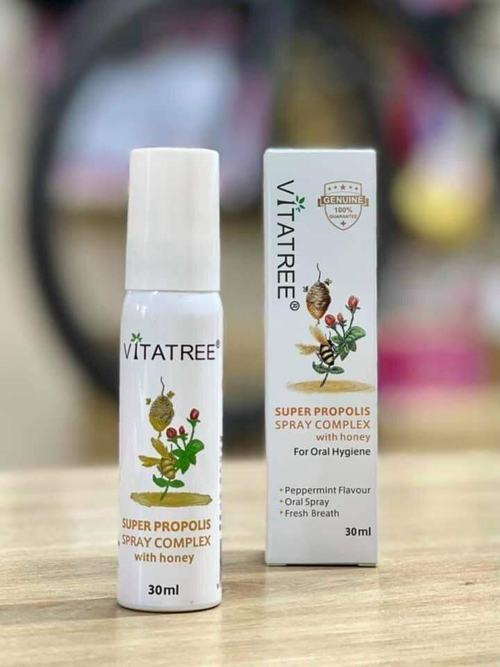 Xịt họng keo ong Vitatree propolis 30ml Úc mẫu mới